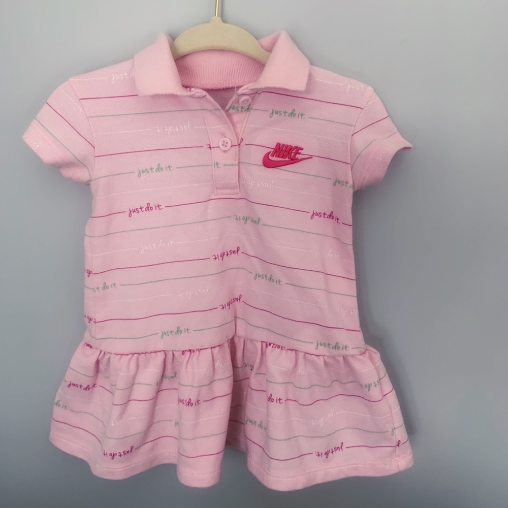 Nike baby girls short sleeve polo dress 12m
